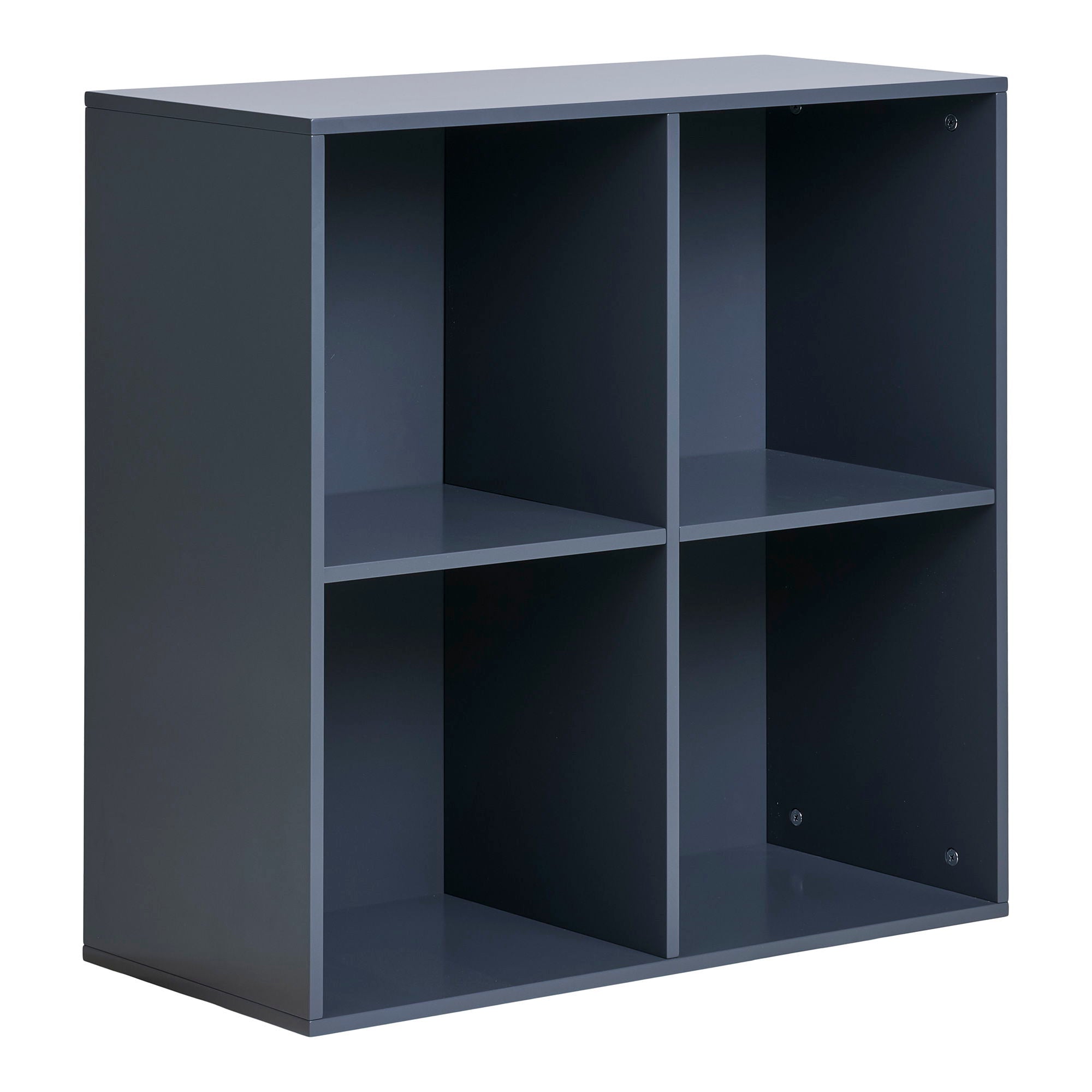 Horne – Wandregal, MDF, dunkelgrau, 69×30×69 cm